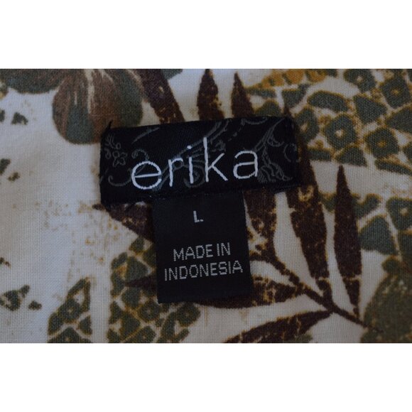 Vintage 90s Faded Button Down Jungle Shirt size‎ L - Picture 10 of 10